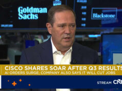 O CEO da Cisco diz que a tecnologia está entrando em um ‘superciclo de rede’, à medida que as ações sobem 15% devido à forte demanda por IA