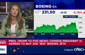 China encomendará 200 jatos Boeing, diz Trump à Fox Information