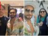 Ranveer Singh posa com a estrela do Arsenal, Declan Rice, em Budapeste