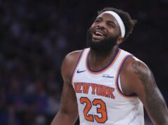 Relatórios: Knicks C Mitchell Robinson quebra o mindinho, standing para as finais não está claro