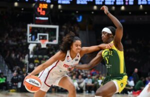 Shakira Austin e Mystics ganham divisão na estrada contra Storm