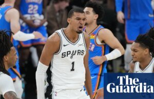 Victor Wembanyama lidera o Spurs em ambas as pontas na derrota do Thunder no jogo 4