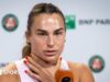 Sabalenka interrompe a mídia enquanto jogadores do Aberto da França protestam