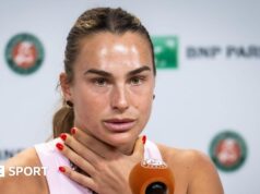 Sabalenka interrompe a mídia enquanto jogadores do Aberto da França protestam