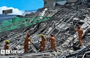 Pessoas presas sob prédio que desabou nas Filipinas
