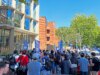 ‘Estamos apenas trazendo as migalhas aqui’: empreiteiros protestam contra demissões na sede europeia da Meta