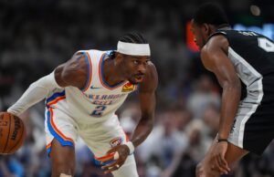 Thunder se recupera para vitória no jogo 5 sobre o Spurs e assume a liderança da série por 3-2