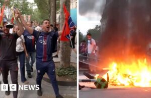 Entre comemoração e confronto: Paris após vitória do PSG