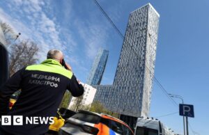 Drone ucraniano atinge arranha-céu de luxo em Moscou antes das comemorações do Dia da Vitória