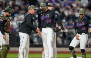 O arremessador do Mets, Clay Holmes, quebra a perna após ser atingido por um line drive de 111 mph: ‘Um grande golpe’