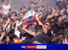 PSG comemora conquista do título da Liga dos Campeões em Paris