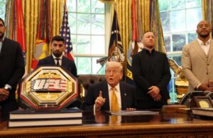Estrelas do UFC visitam o Salão Oval e agradecem ao presidente Trump por transformar o esporte com luta histórica na Casa Branca