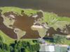 ‘Mundo dentro da água’: agricultor dinamarquês construiu um mapa-múndi inteiro dentro de um lago