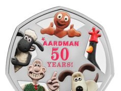 Nova moeda Wallace e Gromit 50p lançada para marcar os 50 anos da Aardman Animations