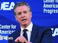 Gavin Newsom, da Califórnia, alega que o departamento de justiça está investigando sua esposa e ex-funcionários