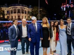 Trump organiza luta na jaula do UFC no gramado da Casa Branca