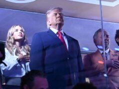 Trump vaiou ruidosamente no Madison Sq. Backyard antes do jogo da last da NBA entre Knicks e Spurs