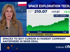 SpaceX adquirirá a startup de codificação de IA Cursor por US$ 60 bilhões