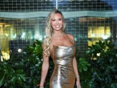 Christine McGuinness impressiona com um minivestido dourado brilhante enquanto lidera as estrelas que celebram a igualdade LGBTQ + no Rainbow Honors