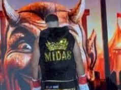 Molly-Mae Hague e Tommy Fury revelam o nome de seu filho recém-nascido enquanto ele ostenta o apelido em seu equipamento de boxe antes do confronto com Eddie Corridor