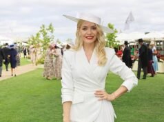 Holly Willoughby exala elegância em um terninho branco e chapéu enquanto ela e a majestosa Georgia Toffolo lideram o glamour das celebridades no Royal Ascot Women’ Day