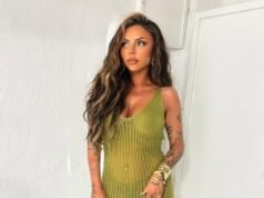 Jesy Nelson dá uma olhada em sua barriga tonificada em um minivestido de malha transparente enquanto continua a ignorar o drama de Perrie Edwards depois de ser considerada ‘difícil’