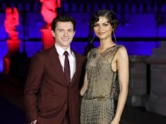 Zendaya parece sensacional em um vestido transparente de internet design enquanto posa com seu marido Tom Holland na estreia do Homem-Aranha em Roma