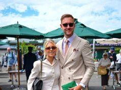 Mollie King e Stuart Broad formam a dupla perfeita em ternos creme dele e dela enquanto lideram os casais de celebridades no segundo dia de Wimbledon