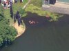 Nadador desonesto é preso após mergulhar no lago de 11 acres do Central Park em tentativa fracassada de escapar da polícia de Nova York