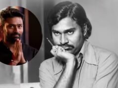 Nota manuscrita de K. Bhagyaraj buscando apoio para o filho Shanthanu