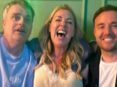 Alan Halsall, de Coronation Road, parece se despedir da co-estrela em fotos caóticas