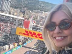 Holly Willoughby fala com Kim Kardashian depois de ser empurrada para fora do caminho ao vivo na Sky Sports activities no GP de Mônaco