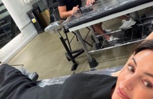 Michelle Keegan estreia tatuagens e elas são uma doce homenagem