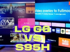Vídeo de comparação entre Samsung S95H e LG G6 OLED