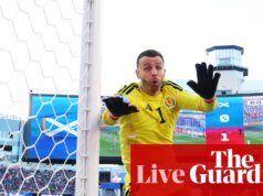 Copa do Mundo de 2026: Escócia cai; EUA em nocautes; Saída da Turquia e vermelho de Almíron por cobrir a boca – ao vivo