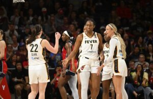 Caitlin Clark e Aliyah Boston estão com Fever em alta na visita de Tempo