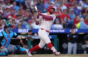 Phillies aproveita o impulso de vitórias desiguais na remaining contra Marlins