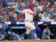 Phillies derrota Mets atrás de Kyle Schwarber e Bryce Harper