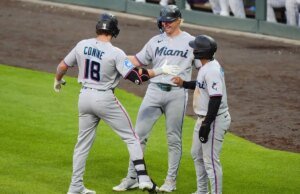 Otto Lopez e Griffin Conine homer enquanto Marlins derrotam as Montanhas Rochosas