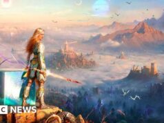 Um cubo falante, God of Battle & Wolverine feminino entre os anúncios do PlayStation