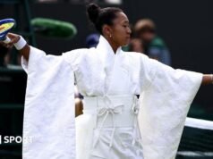 Osaka ‘presta amor e respeito ao Japão’ em quimono de Wimbledon