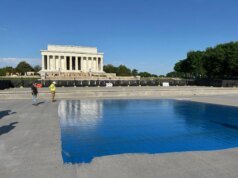 Trump diz que vai ressurgir no Lincoln Memorial Reflecting Pool, tornando-o azul