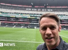 Uma prévia do icônico Estádio Azteca, no México, antes do início da Copa do Mundo
