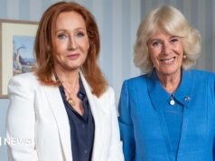 Rainha encontra autora JK Rowling para marcar início da semana actual