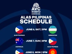 CALENDÁRIO: Alas Pilipinas na AVC Ladies’s Nations Cup 2026