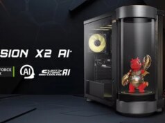O desktop MEG Imaginative and prescient X2 AI + da MSI tem um holostage para mantê-lo ocupado com um animal de estimação AI
