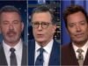 CBS dá aos rivais uma vitória fácil enquanto Kimmel e Fallon conquistam espectadores de Colbert