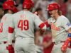 Phillies marca oito corridas na nona entrada para superar os nacionais