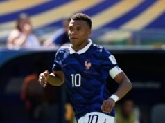 O atacante francês Kylian Mbappe marca o 17º gol na Copa do Mundo, o nono recorde nas oitavas de remaining