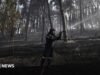 Bombeiros lutam para conter incêndio mortal na Grécia